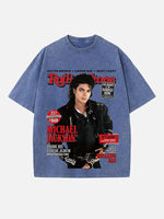 Michael Jackson Print Round Neck T-shirt