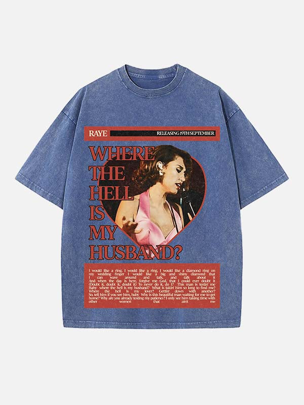 Raye Print Round Neck T-shirt