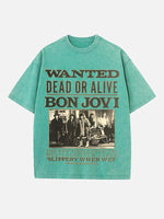 Bon Jovi Print Round Neck T-shirt