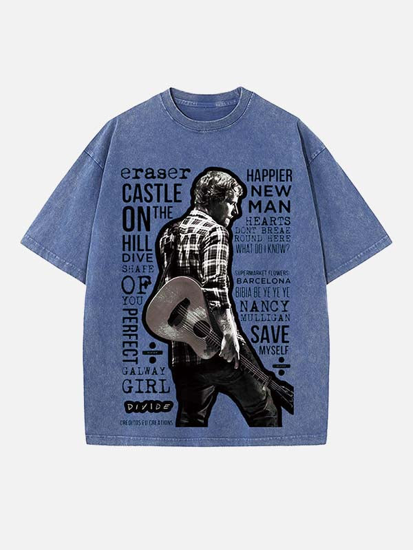 Ed Sheeran Print Round Neck T-shirt