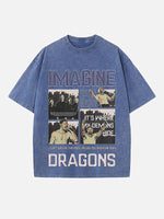 Imagine Dragons Print Round Neck T-shirt