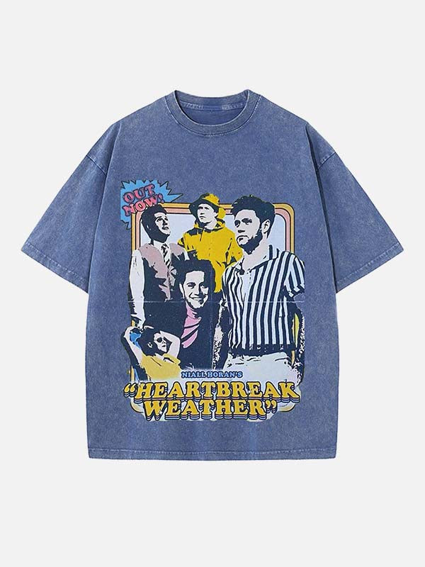 Niall Horan Print Round Neck T-shirt