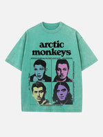 Arctic Monkeys Print Round Neck T-shirt