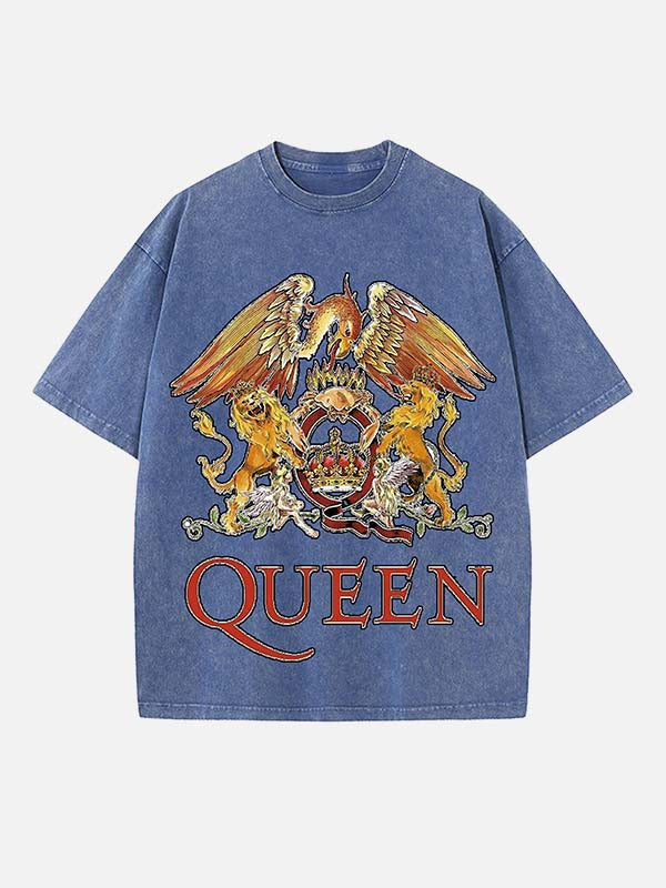 Queen Print Round Neck T-shirt