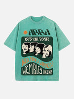 ABBA Print Round Neck T-shirt