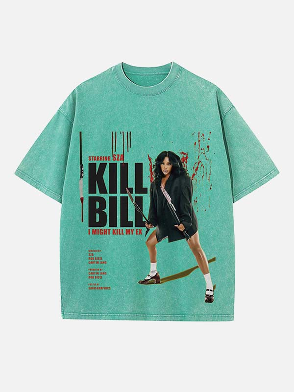 SZA Print Round Neck T-shirt
