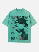 2Pac Print Round Neck T-shirt