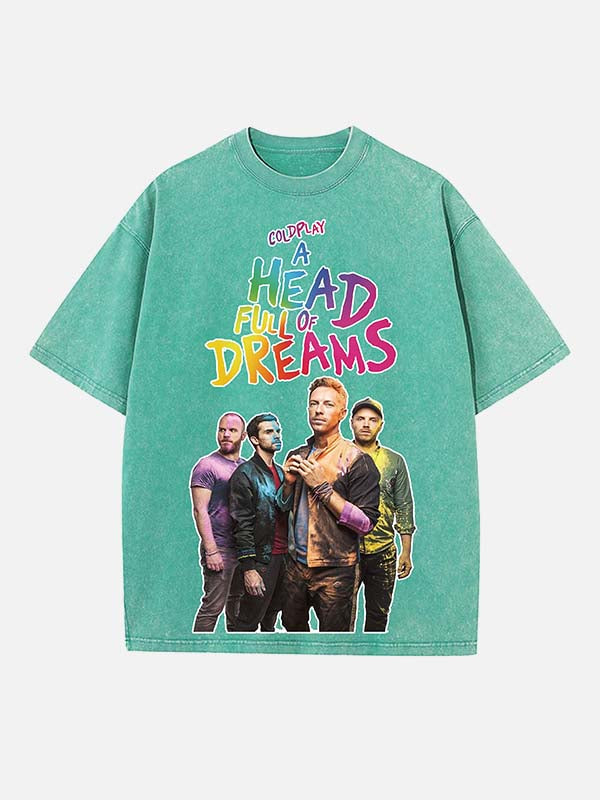 Coldplay Print Round Neck T-shirt