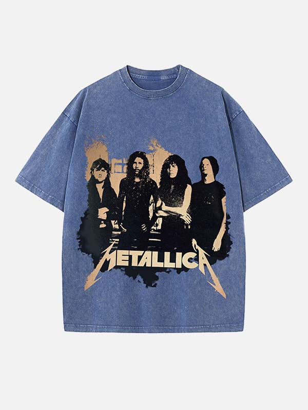Metallica Print Round Neck T-shirt