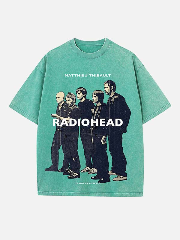 Radiohead Print Round Neck T-shirt