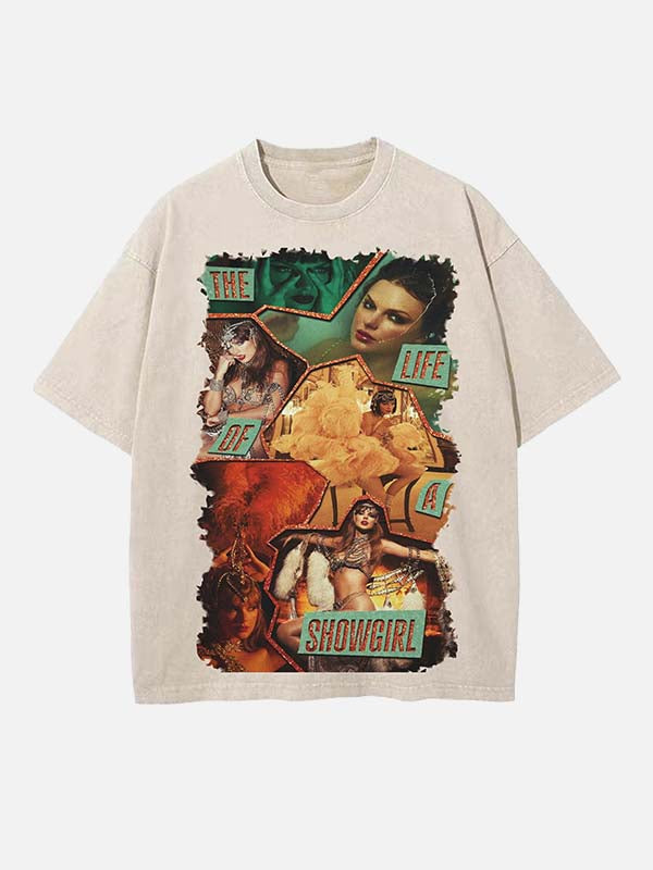 Taylor Swift Print Round Neck T-shirt