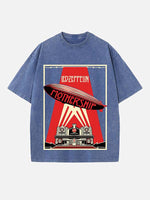 Led Zeppelin Print Round Neck T-shirt