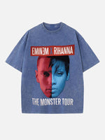 Rihanna Print Round Neck T-shirt