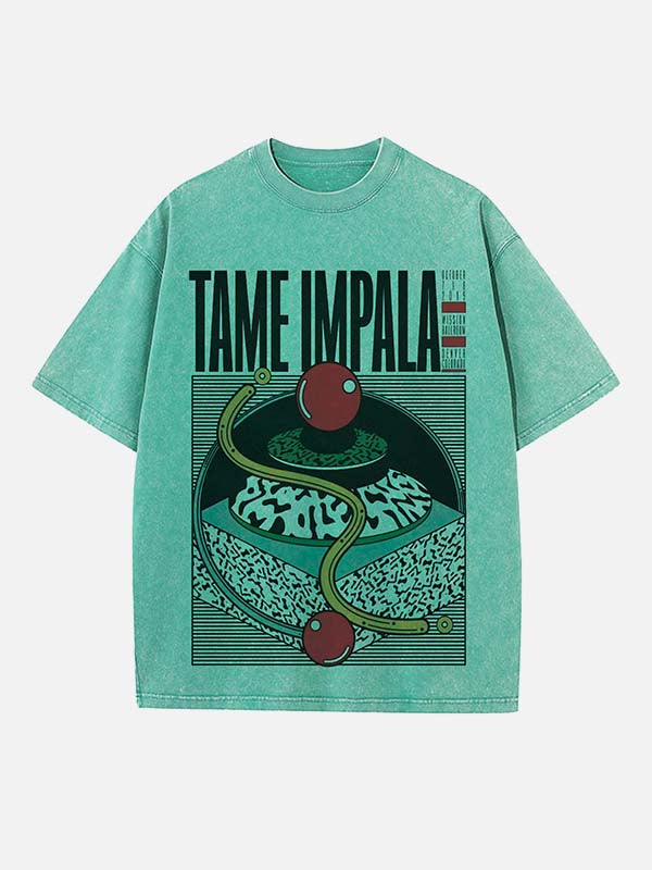 Tame Impala Print Round Neck T-shirt