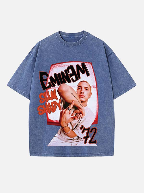 Eminem Print Round Neck T-shirt
