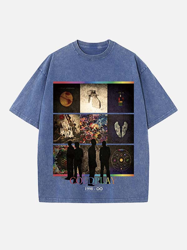 Coldplay Print Round Neck T-shirt