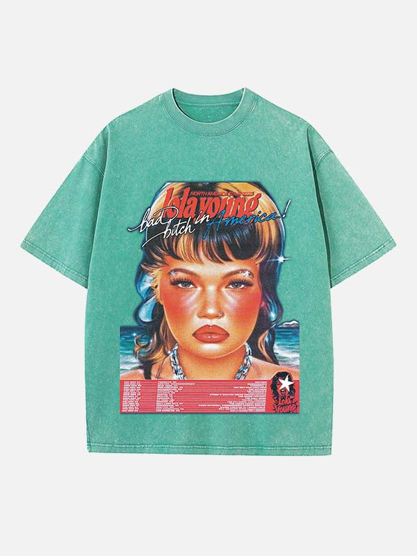 Lola Young Print Round Neck T-shirt