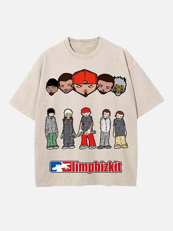 Limp Bizkit Print Round Neck T-shirt