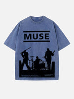 Muse Print Round Neck T-shirt
