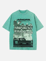Limp Bizkit Print Round Neck T-shirt