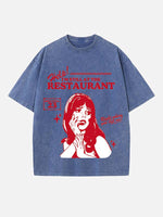 Taylor Swift Print Round Neck T-shirt
