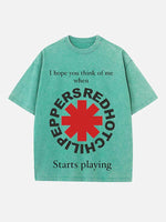 Red Hot Chili Peppers Print Round Neck T-shirt