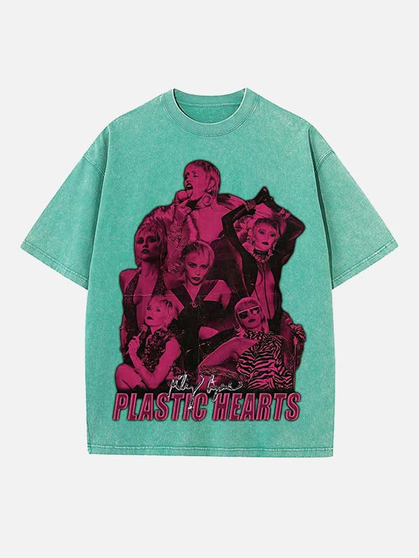 Miley Cyrus Print Round Neck T-shirt
