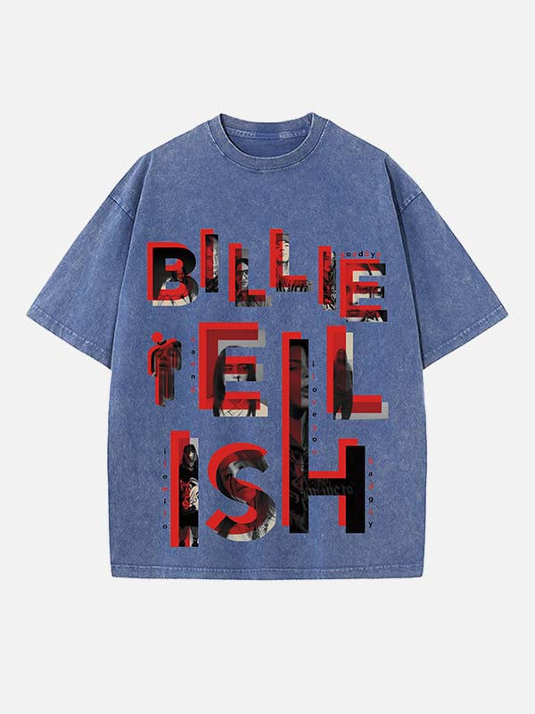 Billie Eilish Print Round Neck T-shirt