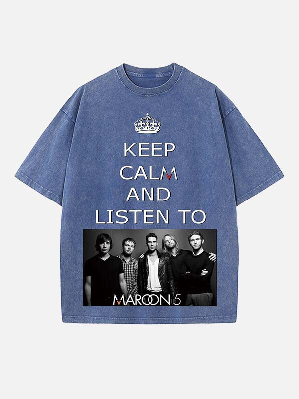 Maroon 5 Print Round Neck T-shirt