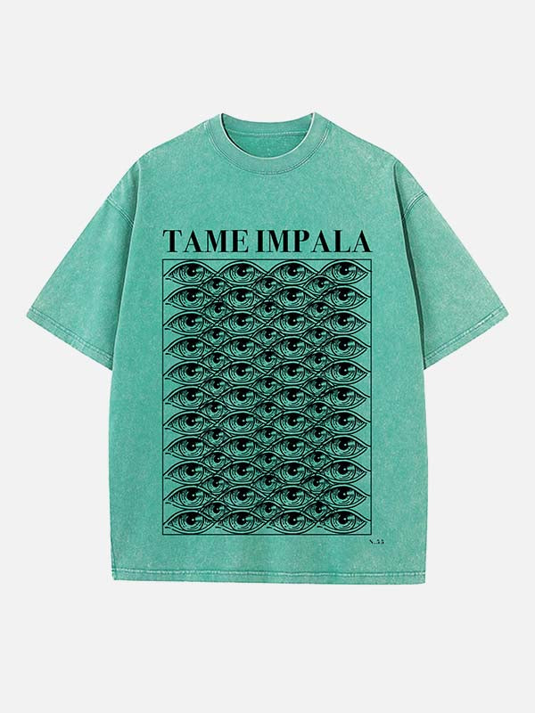 Tame Impala Print Round Neck T-shirt