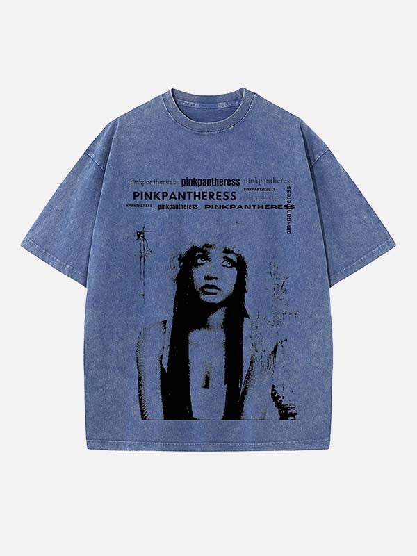 PinkPantheress Print Round Neck T-shirt