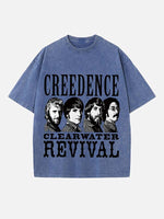 Creedence Clearwater Revival Print Round Neck T-shirt