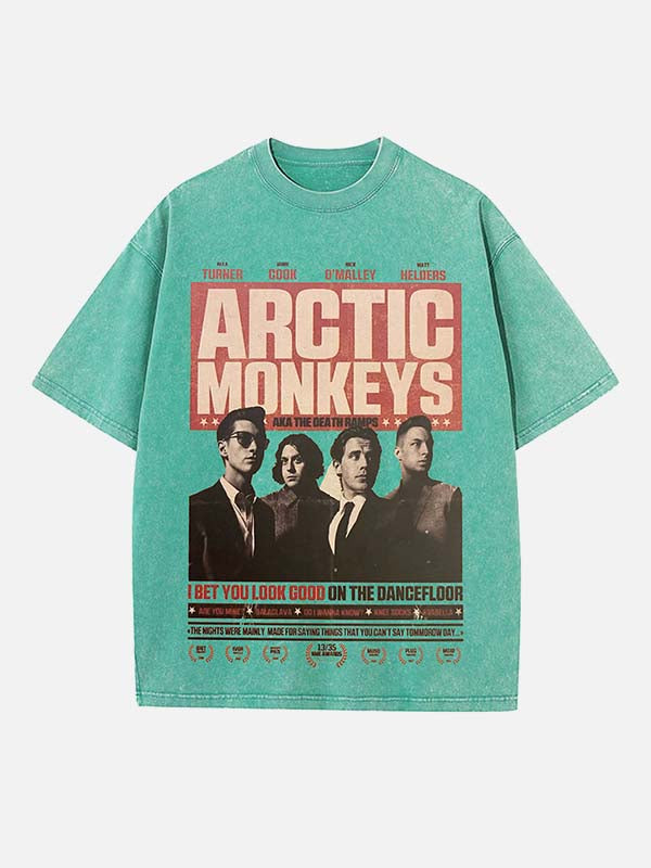 Arctic Monkeys Print Round Neck T-shirt