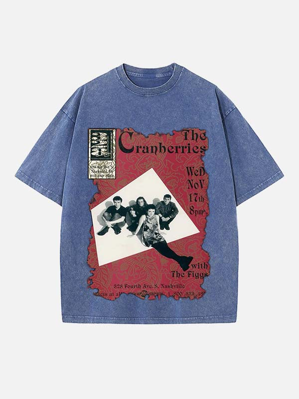The Cranberries Print Round Neck T-shirt
