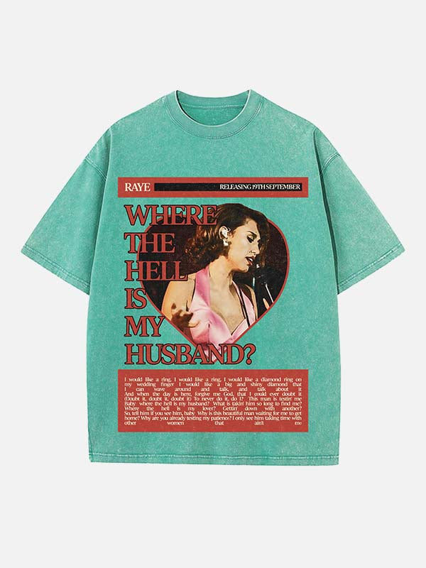 Raye Print Round Neck T-shirt