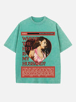 Raye Print Round Neck T-shirt