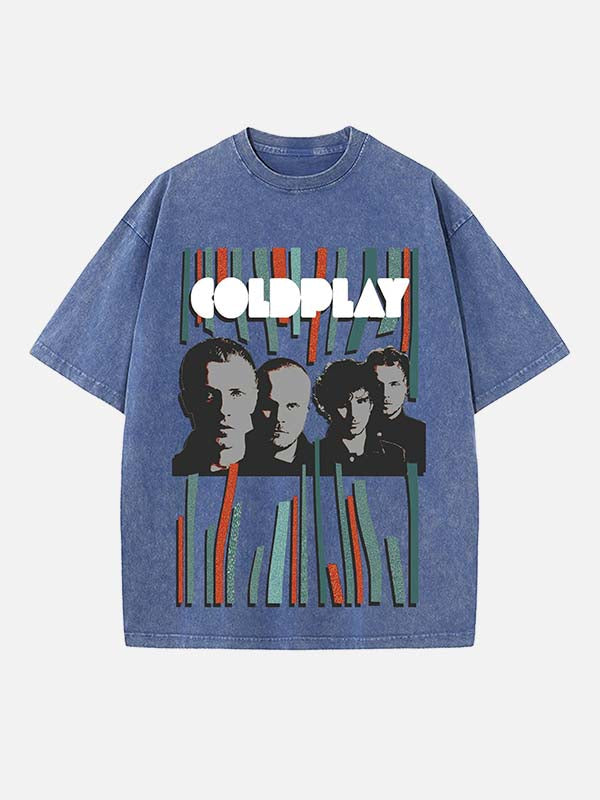 Coldplay Print Round Neck T-shirt