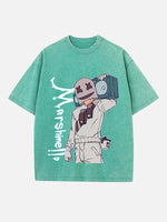 Marshmello Print Round Neck T-shirt