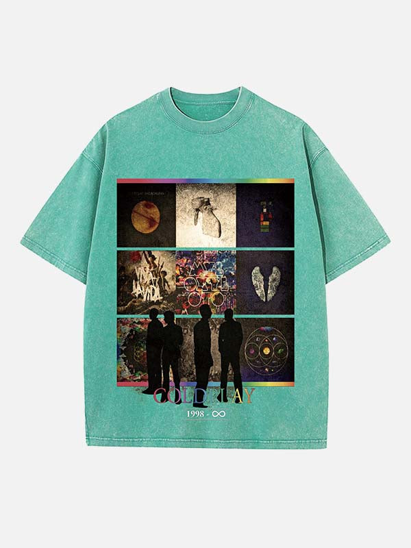 Coldplay Print Round Neck T-shirt