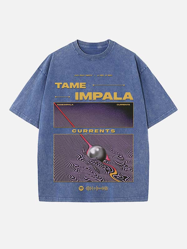 Tame Impala Print Round Neck T-shirt