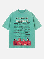 Imagine Dragons Print Round Neck T-shirt
