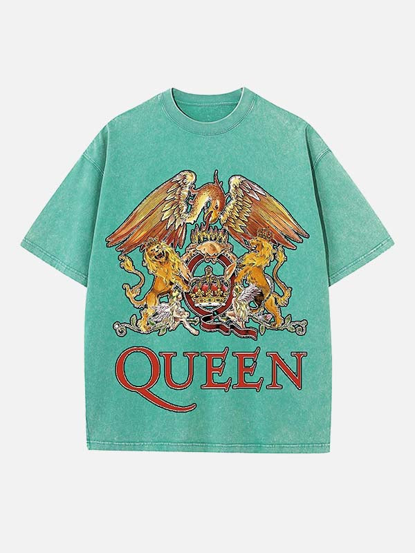 Queen Print Round Neck T-shirt