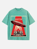 Led Zeppelin Print Round Neck T-shirt