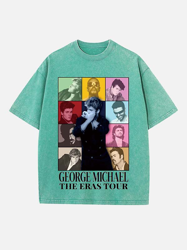 George Michael Wham! Print Round Neck T-shirt