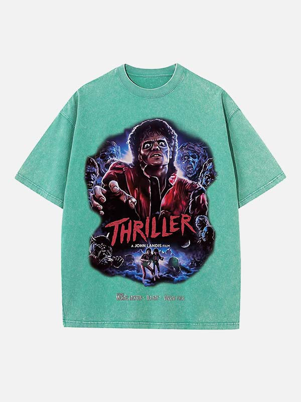 Michael Jackson Print Round Neck T-shirt