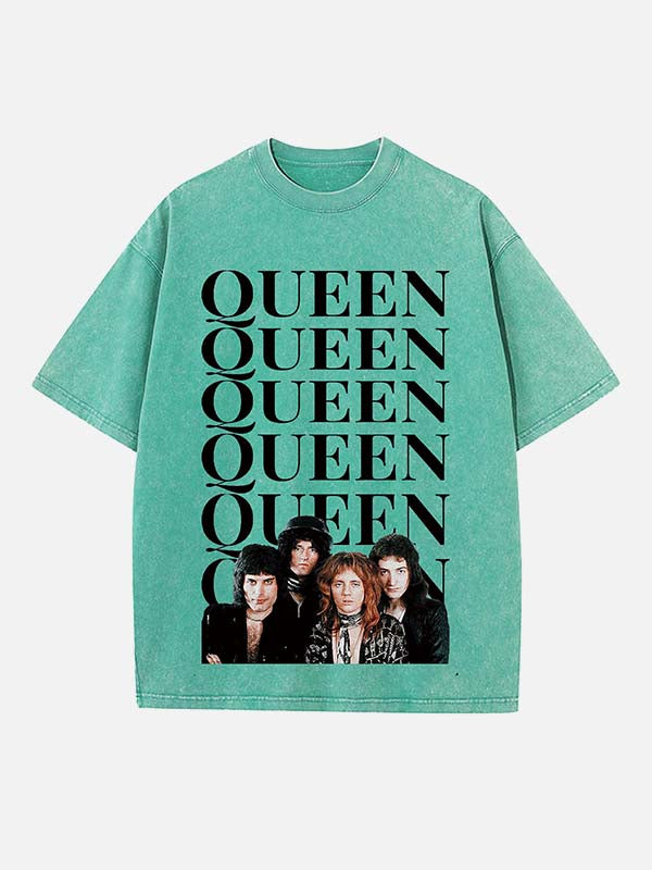 Queen Print Round Neck T-shirt