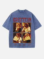 Led Zeppelin Print Round Neck T-shirt