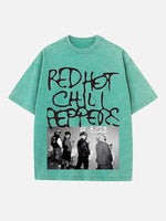 Red Hot Chili Peppers Print Round Neck T-shirt