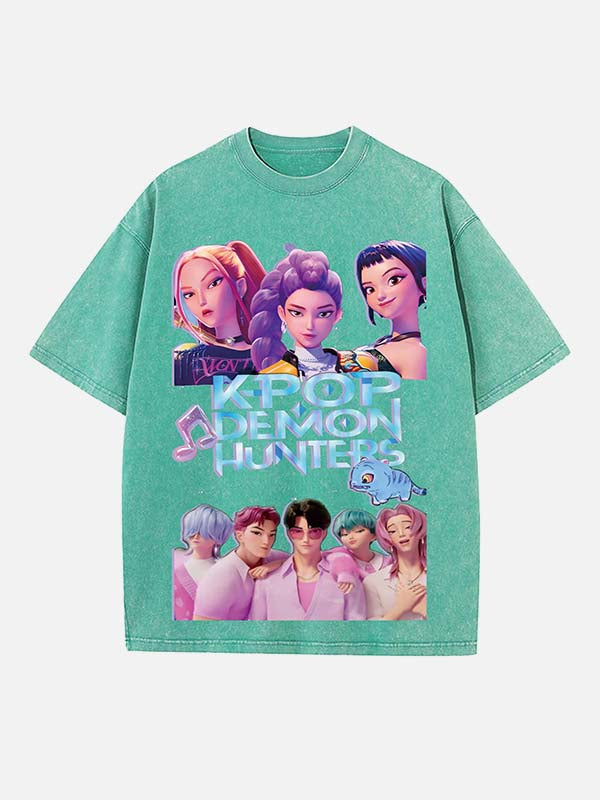 HUNTR/X Print Round Neck T-shirt