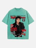 Michael Jackson Print Round Neck T-shirt